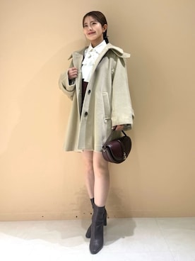 「アイテム（その他トップス、レッド系）」を使った、SNIDELさん（レディース・153cm）の秋コーディネート