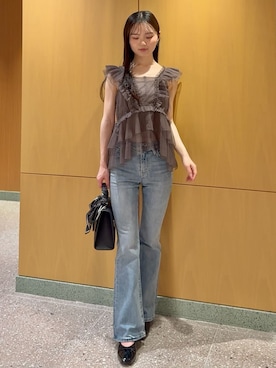 「SNIDEL（スナイデル）のアイテム（バッグ）」を使った、SNIDELさん（レディース・160cm）の春コーディネート