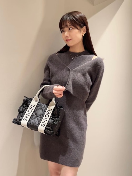 SNIDEL カーディガン ラクーン畦ショートカーディガン レディース