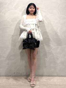 「SNIDEL（スナイデル）のアイテム（トップス）」を使った、SNIDELさん（レディース・153cm）の夏コーディネート