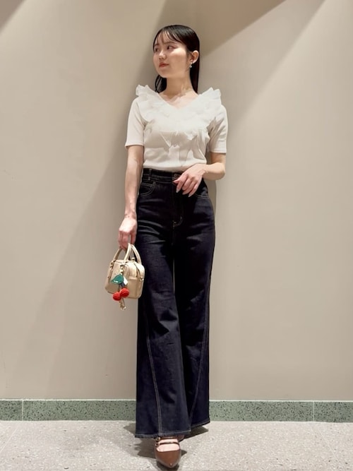 tシャツ フリルカラーカットプルオーバー レディース SNIDEL tシャツ フリルカラーカットプルオーバー レディース