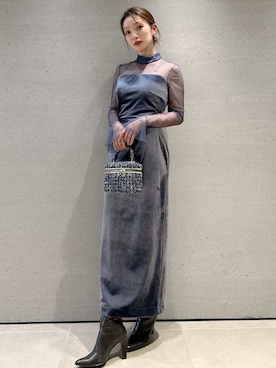 「SNIDEL（スナイデル）のアイテム（シューズ）」を使った、SNIDELさん（レディース・159cm）の冬コーディネート