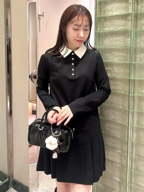 衿つきプリーツカットミニワンピース（ワンピース）｜SNIDEL