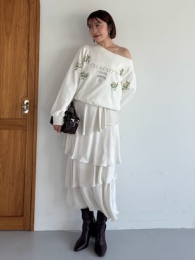 「アイテム（ボストンバッグ）」を使った、SNIDELさん（レディース・165cm）の夏コーディネート