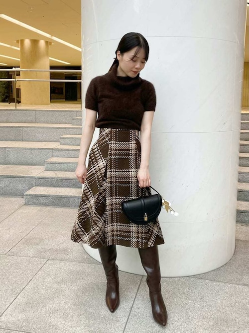 Sustainableロービングチェックミドルスカート（スカート）｜SNIDEL