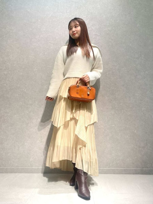 ストレートプリーツティアードスカート（スカート）｜SNIDEL