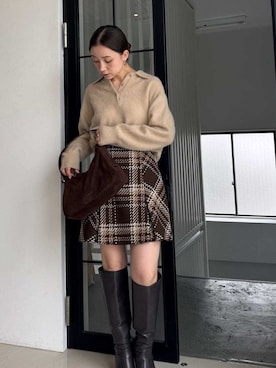 「肌見せ」｜SNIDELさん（レディース・152cm）の秋コーディネート