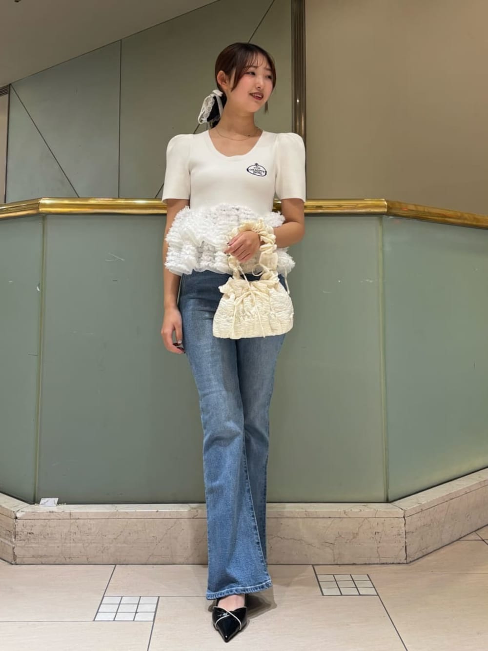 Chacott】コラボペプラムニットプルオーバーを使った人気ファッション