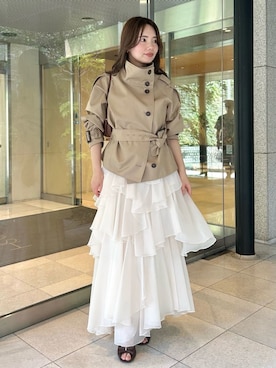 「SNIDEL（スナイデル）のアイテム（ジャケット/アウター）」を使った、SNIDELさん（レディース・157cm）の夏コーディネート