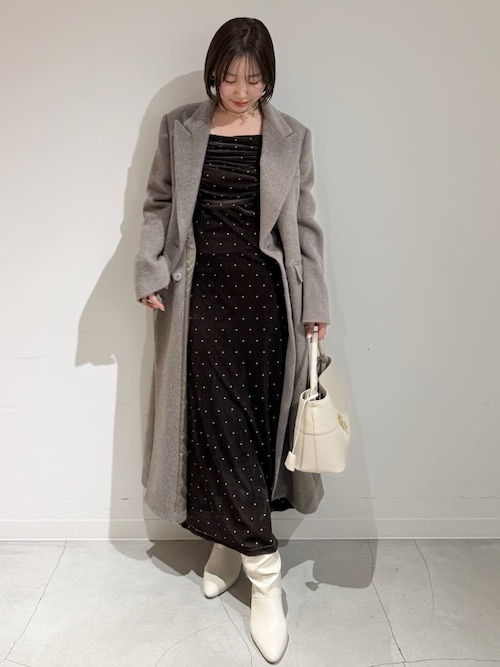 SNIDEL（スナイデル） ワンピース フロッキープリントギャザー