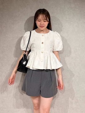 「SNIDEL（スナイデル）のアイテム（トップス）」を使った、SNIDELさん（レディース・157cm）の夏コーディネート