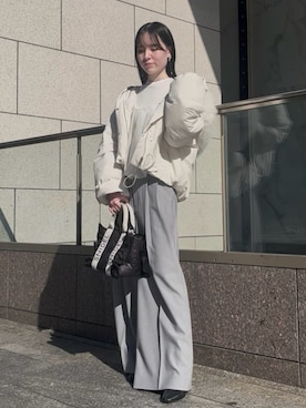 「アイテム（イヤリング）」を使った、SNIDELさん（レディース・160cm）の秋コーディネート