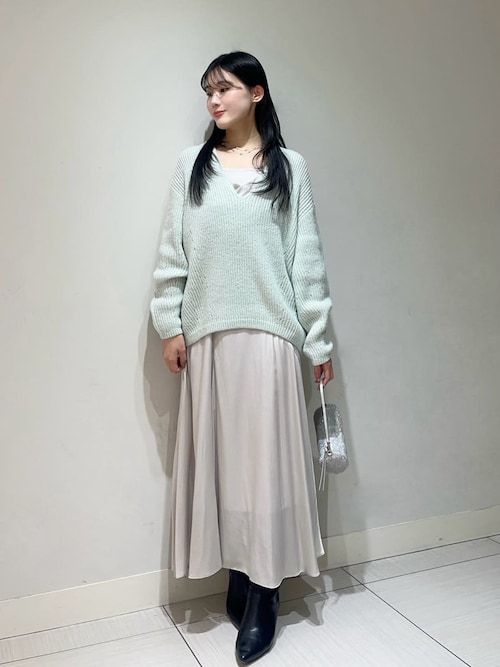 セール】キーネックニットセットキャミワンピース（ワンピース
