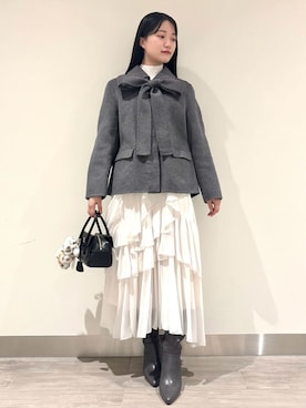 「アイテム（キーケース/キーアクセサリー）」を使った、SNIDELさん（レディース・157cm）の秋コーディネート