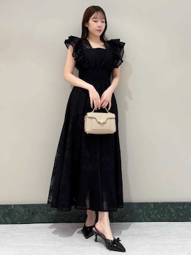 「アイテム（ドレス）」を使った、SNIDELさん（レディース・157cm）の夏コーディネート