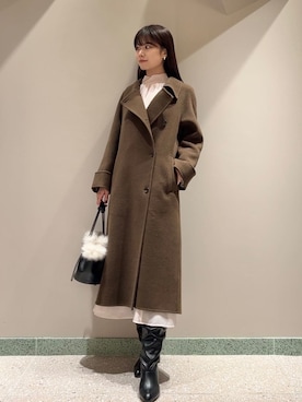 「アイテム（チェスターコート）」を使った、SNIDELさん（レディース・165cm）の秋コーディネート