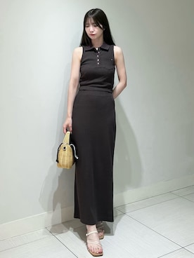 「SNIDEL（スナイデル）のアイテム（シューズ）」を使った、SNIDELさん（レディース・155cm）の夏コーディネート