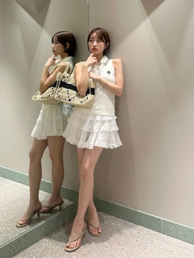 「SNIDEL（スナイデル）のアイテム（パンツ）」を使った、SNIDELさん（レディース・153cm）の夏コーディネート