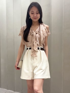 「SNIDEL（スナイデル）のアイテム（パンツ）」を使った、SNIDELさん（レディース・160cm）の夏コーディネート