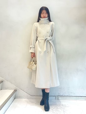 「アイテム（ボストンバッグ）」を使った、SNIDELさん（レディース・174cm）の秋コーディネート