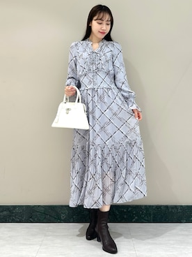 「SNIDEL（スナイデル）のアイテム（ブーツ）」を使った、SNIDELさん（レディース・162cm）の冬コーディネート