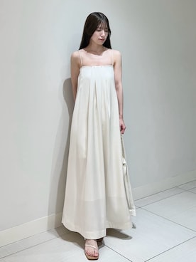 「SNIDEL（スナイデル）のアイテム（ワンピース/ドレス）」を使った、SNIDELさん（レディース・155cm）の夏コーディネート