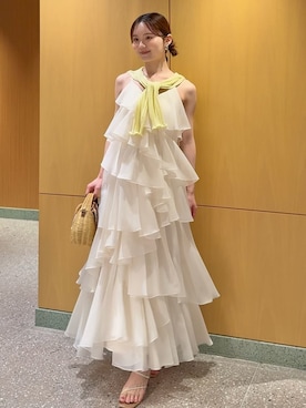 「SNIDEL（スナイデル）のアイテム（ワンピース/ドレス）」を使った、SNIDELさん（レディース・160cm）の夏コーディネート