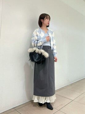 「アイテム（ヘアピン）」を使った、SNIDELさん（レディース・151cm）の秋コーディネート