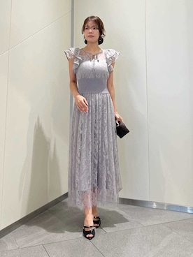 「SNIDEL（スナイデル）のアイテム（ワンピース/ドレス）」を使った、SNIDELさん（レディース・157cm）の夏コーディネート