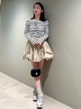 「SNIDEL（スナイデル）のアイテム（パンツ）」を使った、SNIDELさん（レディース・159cm）の冬コーディネート