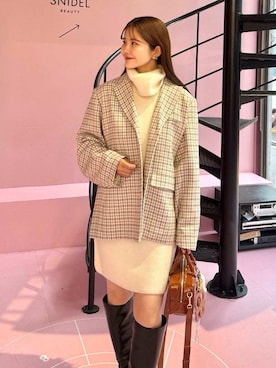 「アイテム（チャーム）」を使った、SNIDELさん（レディース・153cm）の秋コーディネート