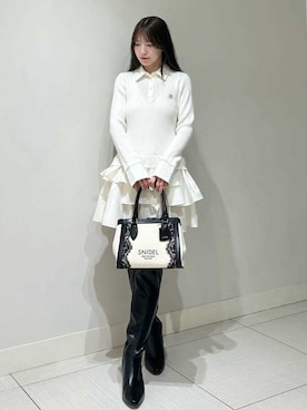 「SNIDEL（スナイデル）のアイテム（バッグ）」を使った、SNIDELさん（レディース・155cm）の秋コーディネート