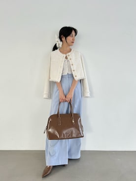 「アイテム（ノーカラージャケット）」を使った、SNIDELさん（レディース・161cm）の夏コーディネート