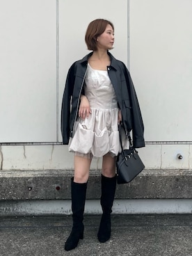 「SNIDEL（スナイデル）のアイテム（ブルゾン）」を使った、SNIDELさん（レディース・155cm）の秋コーディネート