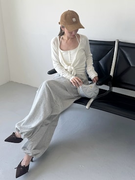 「アイテム（バッグ、ブルー系）」を使った、SNIDELさん（レディース・157cm）の夏コーディネート