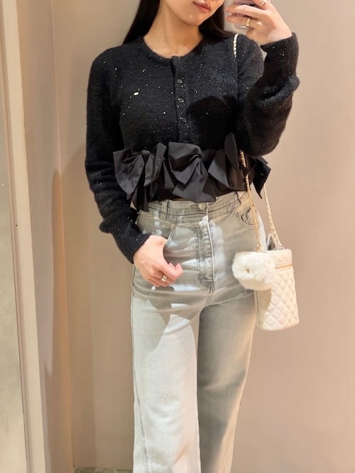 リボンモチーフカーディガン（ニット/セーター）｜SNIDEL（スナイデル