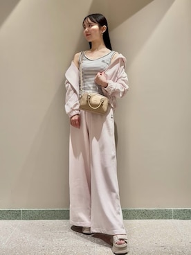 「アイテム（スウェットパンツ）」を使った、SNIDELさん（レディース・160cm）の夏コーディネート