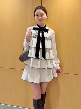 「アイテム（ドレス）」を使った、SNIDELさん（レディース・160cm）の冬コーディネート