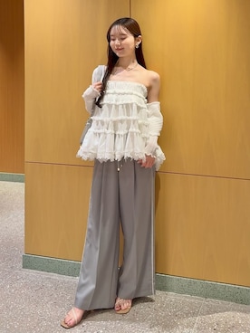 「SNIDEL（スナイデル）のアイテム（パンツ）」を使った、SNIDELさん（レディース・160cm）の夏コーディネート