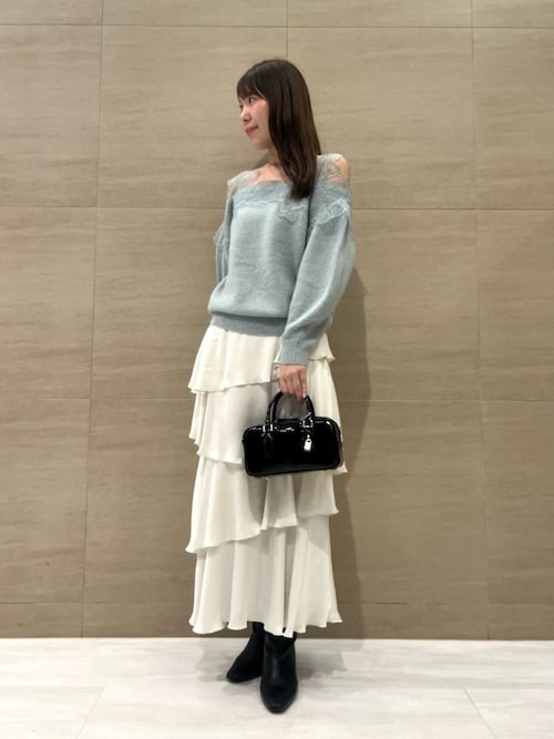 サテンナローティアードスカート（スカート）｜SNIDEL（スナイデル）の