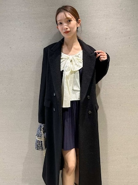 「アイテム（チェスターコート）」を使った、SNIDELさん（レディース・159cm）の冬コーディネート