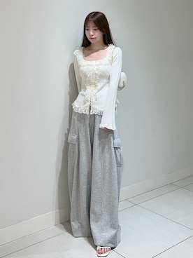 「SNIDEL（スナイデル）のアイテム（トップス）」を使った、SNIDELさん（レディース・155cm）の夏コーディネート