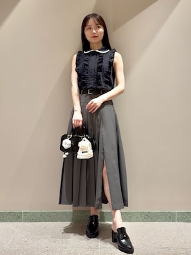 「アイテム（チャーム）」を使った、SNIDELさん（レディース・160cm）の夏コーディネート