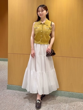 「SNIDEL（スナイデル）のアイテム（ワンピース/ドレス）」を使った、SNIDELさん（レディース・160cm）の夏コーディネート
