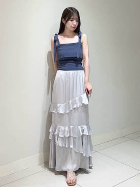 「SNIDEL（スナイデル）のアイテム（シューズ）」を使った、SNIDELさん（レディース・155cm）の夏コーディネート
