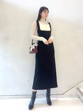 「アイテム（財布/小物、ホワイト系）」を使った、SNIDELさん（レディース・174cm）の秋コーディネート