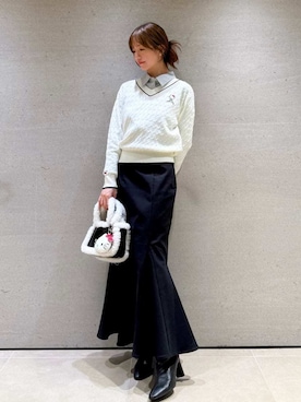 「SNIDEL（スナイデル）のハイウエストマーメイドスカート（スカート）」を使った、SNIDELさん（レディース・162cm）の秋コーディネート