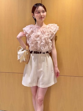 「SNIDEL（スナイデル）のアイテム（パンツ）」を使った、SNIDELさん（レディース・160cm）の夏コーディネート
