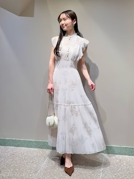 「アイテム（ワンピース、ピンク系）」を使った、SNIDELさん（レディース・160cm）の春コーディネート