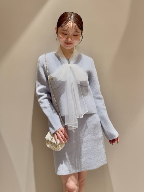 フォックスニットジャケット（ノーカラージャケット）｜SNIDEL